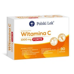 Witamina C Forte 1000mg (CEWITAN) 30 kapsułek Polski Lek– wspiera odporność i zdrowie skóry
