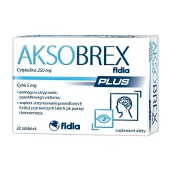 Aksobrex Plus 30 tabletek – suplement diety z cytykoliną i cynkiem