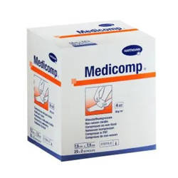 Kompresy jałowe 7.5 x 7.5cm 50 szt. MEDICOMP