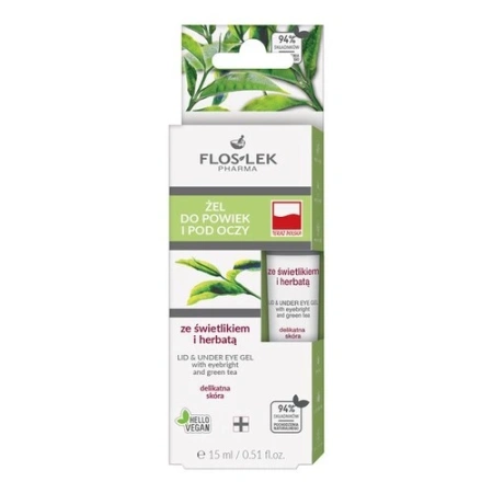 FLOS-LEK Żel pod oczy świetlik+herbata 15 ml