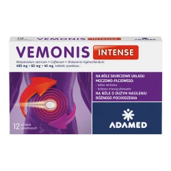 Vemonis Intense 12 tabletek – lek rozkurczowy i przeciwbólowy