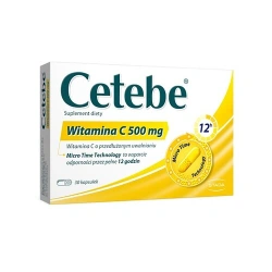 Cetebe Witamina C 500 mg – 30 kapsułek, wspomaganie odporności