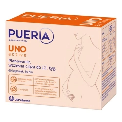 Pueria Uno Active – suplement dla kobiet planujących ciążę i we wczesnej ciąży 60 kapsułek