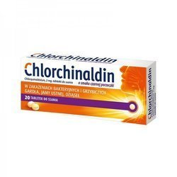 Chlorchinaldin porzeczkowy x 20 tabl. do ssania