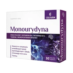 Monourydyna 30 kapsułek – wspiera układ nerwowy, metabolizm i odporność