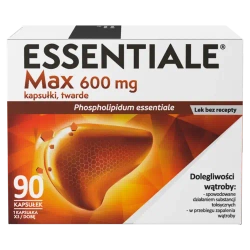Essentiale Max 90 kapsułek – lek na regenerację i ochronę wątroby
