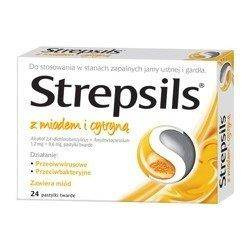 Strepsils miód z cytryną x 24 pastyl.