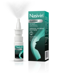 Nasivin Classic 0,05% aerozol 10 ml