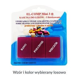 Kasetka, dozownik do leków dzienna 3-komorowa 1 sztuka