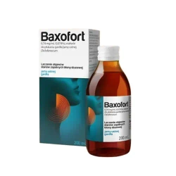 Baxofort – roztwór do płukania jamy ustnej i gardła, działanie przeciwzapalne i przeciwbólowe 200 ml