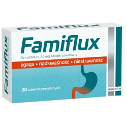 Famiflux 20 mg 20 tabletek powlekanych – leczenie zgagi i nadkwaśności żołądka