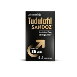 Tadalafil Sandoz 10 mg, 4 tabletki – wsparcie w zaburzeniach erekcji