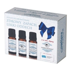 Zestaw olejków do aromaterapii Zdrowy zapach - Lekki oddech (Pomarańczowy +Złodziei +Sosna) 3 x 10 ml