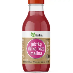 EkaMedica Sok Jabłko Dzika Róża Malina 300 ml – naturalne wsparcie odporności
