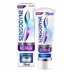 Sensodyne Clinic Repair Active White 75 ml – pasta na nadwrażliwość zębów odbudowująca szkliwo