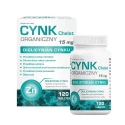 Domowa Apteczka Cynk Chelat Organiczny 15 mg – 120 tabletek