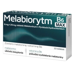 Melabiorytm B6 Max 6mg+20mg 30 tabletek
