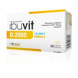 Ibuvit D3 2000+K2 MK-7 Omega 3; 30 kapsułek
