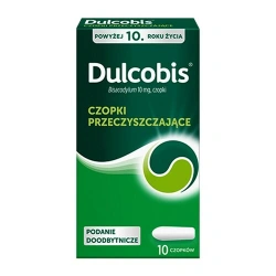 Dulcobis 10 mg 10 czopków - na zaparcia i ułatwienie wypróżniania