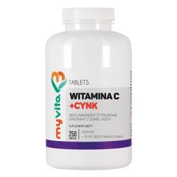 MyVita Witamina C 1000 mg + Cynk 15 mg 250 tabletek