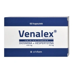 Venalex 60 kapsułek na prawidłowe funkcjonowanie naczyń żylnych
