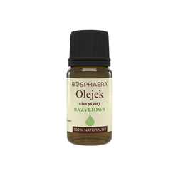 Bosphaera Olejek eteryczny bazyliowy – aromaterapia i pielęgnacja skóry i włosów 10 ml