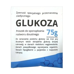 Glukoza 75 g – na uzupełnienie węglowodanów i energii