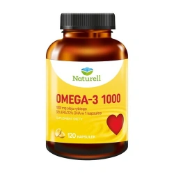 Naturell Omega-3 1000 – 120 kapsułek – wspiera pracę serca, mózgu i wzroku