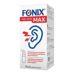 Fonix Ból Uszu Max 10 ml – spray do uszu do oczyszczania woskowiny i profilaktyki infekcji