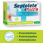 Septolete ultra o smaku cytryny i czarnego bzu 16 pastylek do ssania