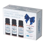 Zestaw olejków do aromaterapii Zdrowy zapach - Lekki oddech (Pomarańczowy +Złodziei +Sosna) 3 x 10 ml