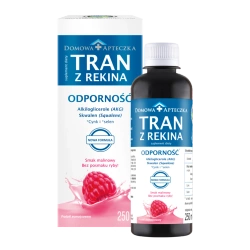 Tran z rekina o smaku malinowym 250 ml