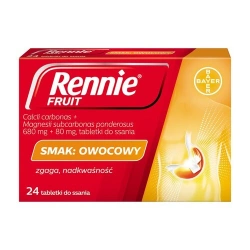 Rennie Fruit 24 tabletek