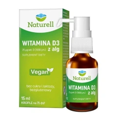 Naturell Witamina D3 z alg 15 ml – wsparcie odporności i kości