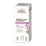 Green Pharmacy Róża damasceńska + Ceramidy krem do twarzy na dzień–nawilżenie, elastyczność, ochrona 50 ml