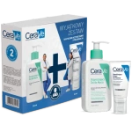 CeraVe do Skóry Suchej i Wrażliwej Zestaw: Żel Oczyszczający do Twarzy 236 ml + Krem Nawilżający 52 ml