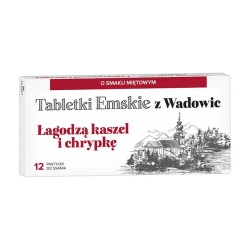Tabletki Emskie z Wadowic 12 tabletek – łagodzenie suchości jamy ustnej i gardła