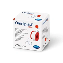 Omniplast White 5 m x 2,5 cm 1 sztuka – przylepiec mocujący do opatrunków