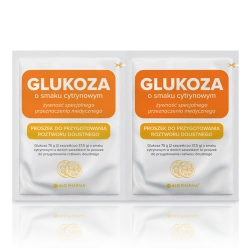 Glukoza cytrynowa 2 saszetki po 37,5 g - na niedobór węglowodanów i hipoglikemię