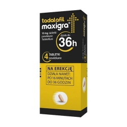Tadalafil Maxigra 10 mg, 4 tabletki