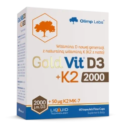 Olimp Gold-Vit D3+K2 2000 IU 30 kapsułek – na kości i odporność