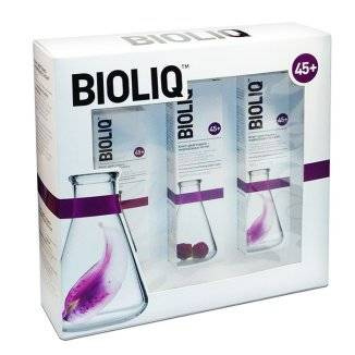 BIOLIQ 45+ Krem na dzień 50 ml + Krem na noc 50 ml + Krem do oczu i ust 15 ml