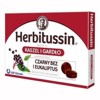 Herbitussin Kaszel i Gardło 12 pastylek