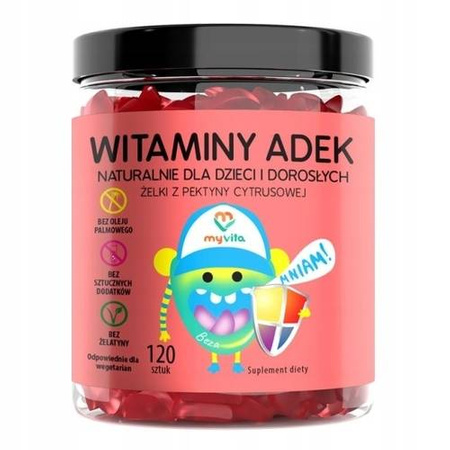 MyVita Witaminy ADEK naturalne żelki 120 sztuk