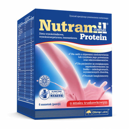 Nutramil Complex Protein o smaku truskawkowym 6 saszetek